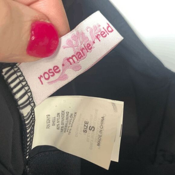 Rose Marie Reid Black Tummy Control One Piece Swim Suit Size Small - Picture 7 of 8